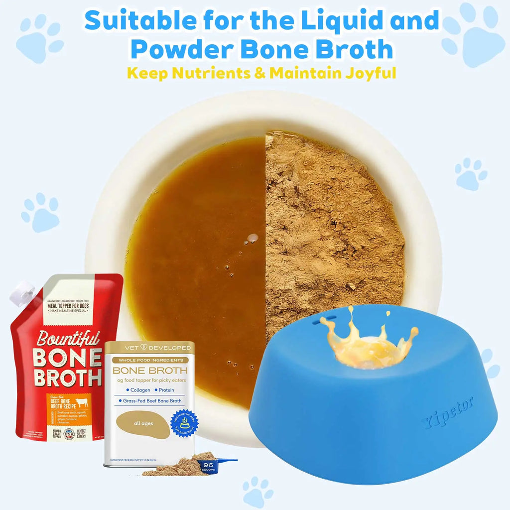 Yipetor Anti-Spill Slow Feeder Dog Bowl – Interactive Rolling Ball Licking Toy for Liquid Treats, Yogurt & Supplements
