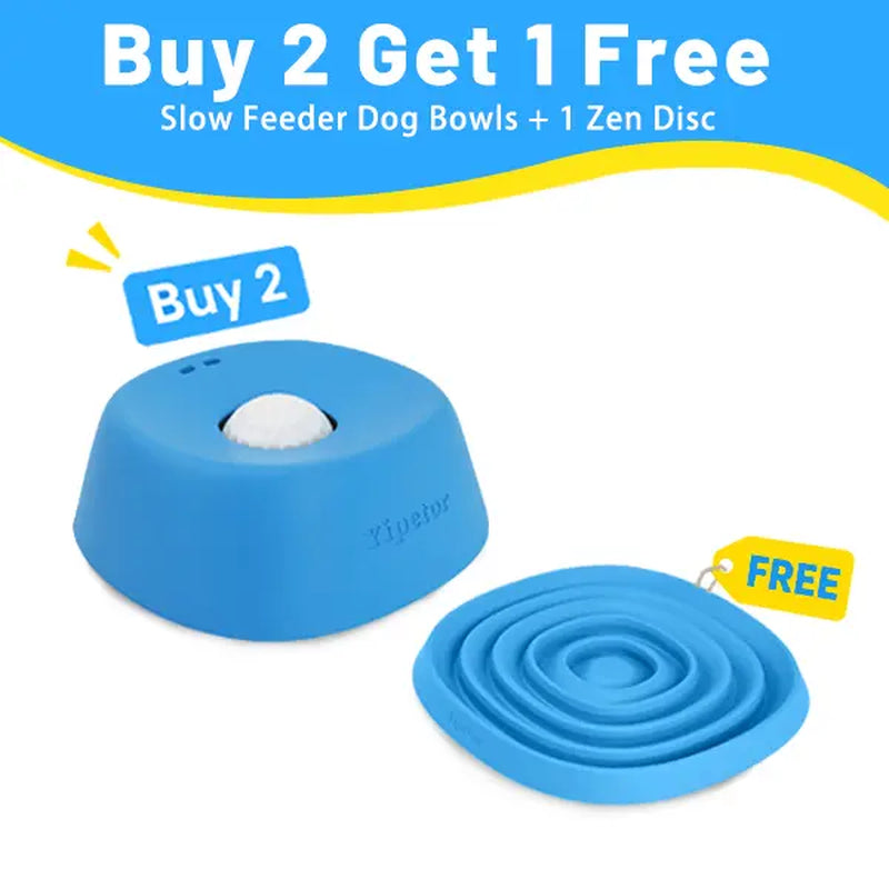 Yipetor Anti-Spill Slow Feeder Dog Bowl – Interactive Rolling Ball Licking Toy for Liquid Treats, Yogurt & Supplements