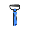 Professional Pet Dematting Rake – Undercoat Grooming Tool & Deshedding Brush for Long-Haired Dogs and Cats